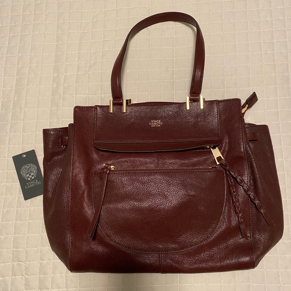 Vince Camuto Black Cherry Satchel